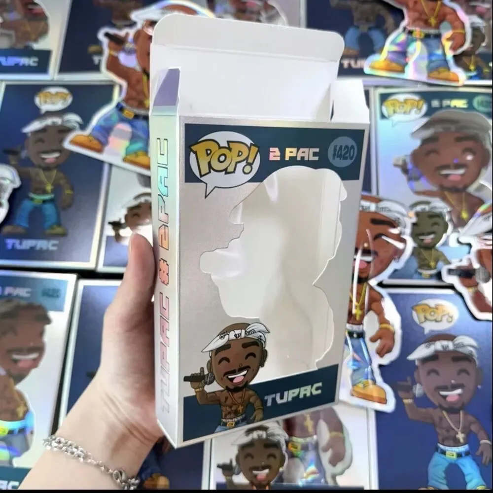 Pop 2PAC Tupac Doll Figure Collectible Custom Mylar Zipper Bags & box 50pack